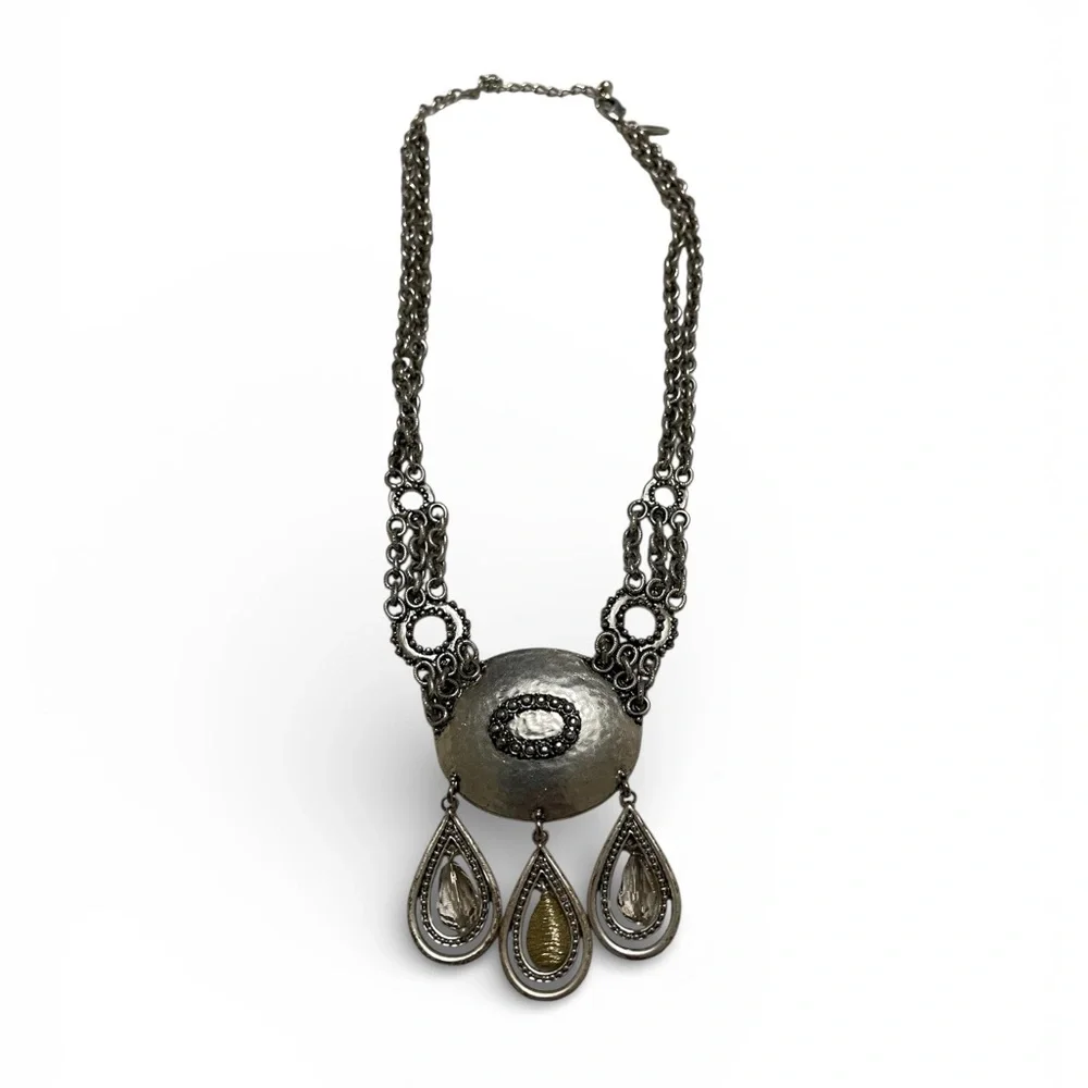 Chico's Intricate Silver Necklace - Picture 4 of 4